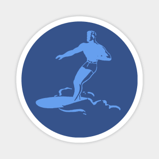 Retro Surfer Dude (Solid Graphic Version) Magnet